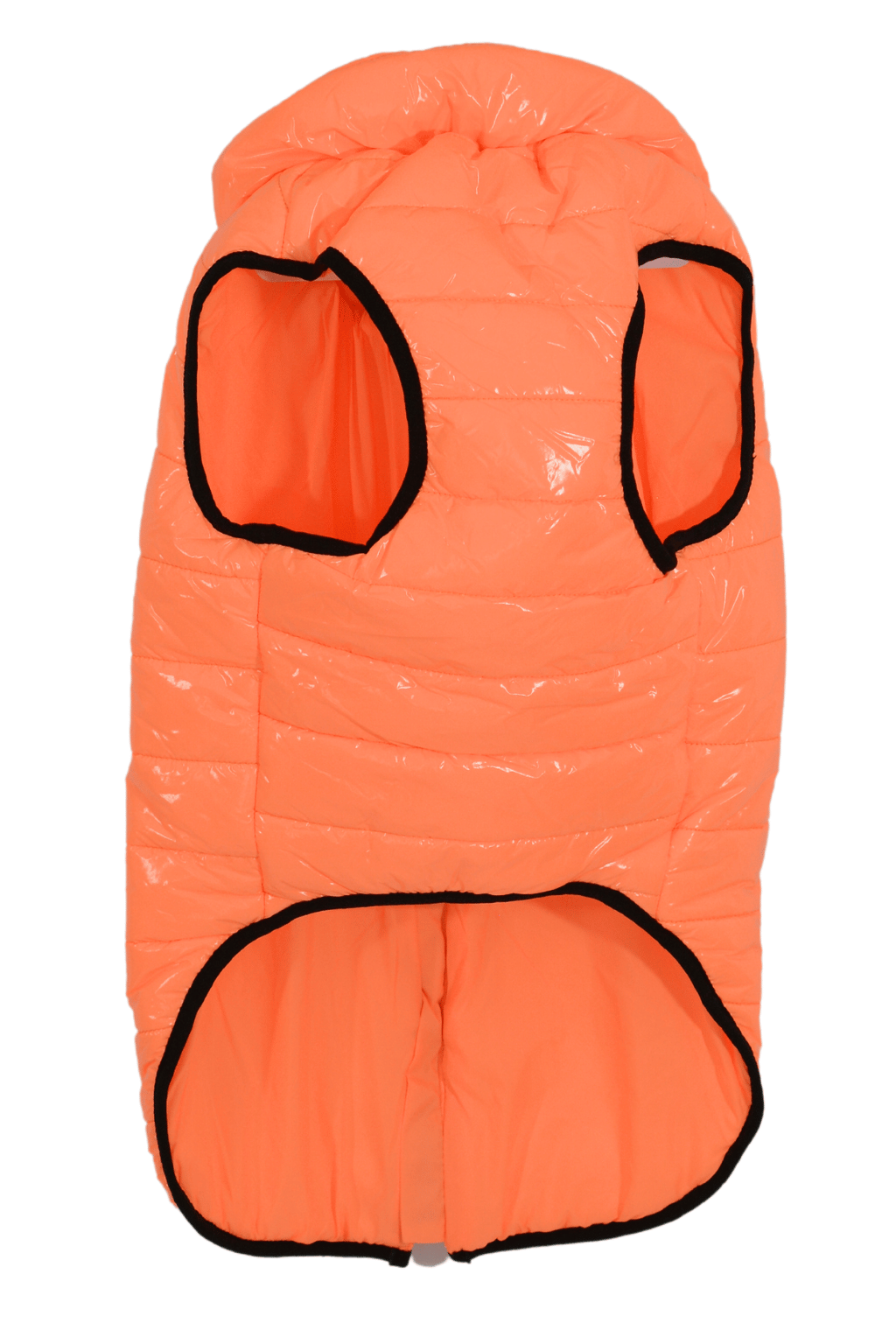 Neon Orange Dog Puffer Coat Medium