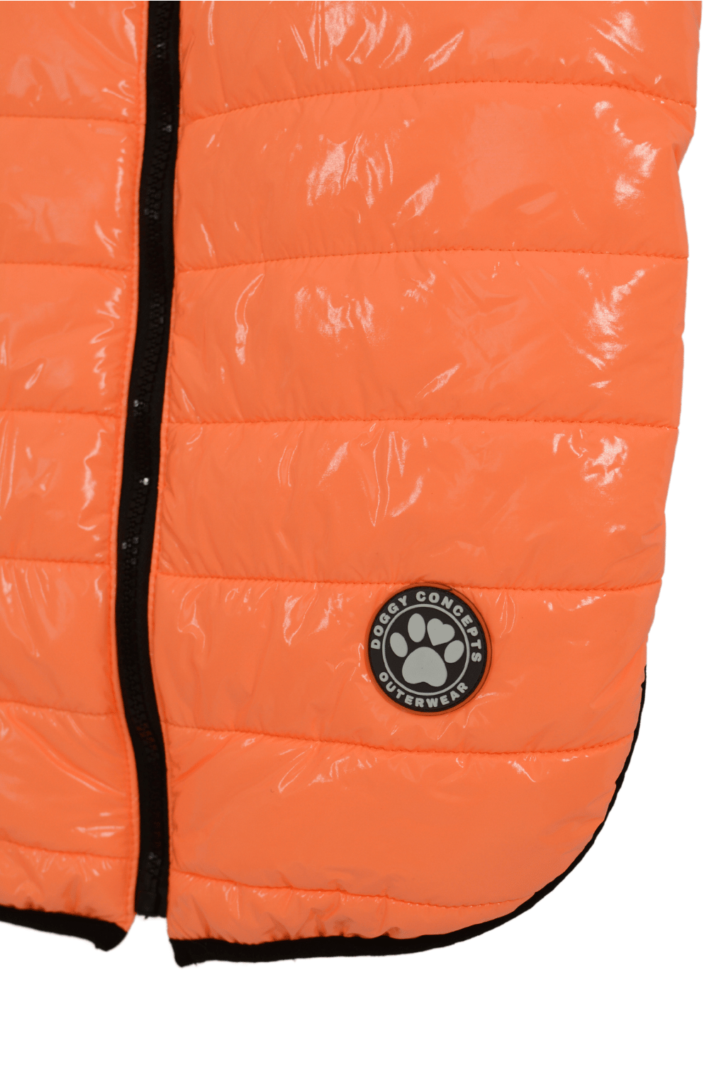 Neon Orange Dog Puffer Coat X-Small